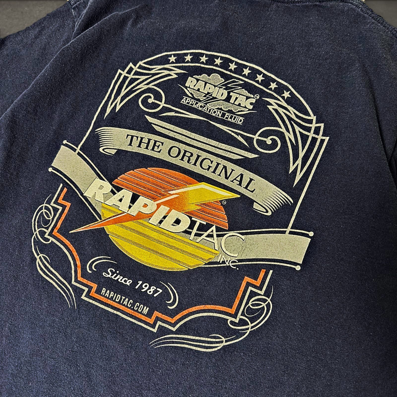 Port & Company Rapid Tac Tee Mens L Navy Graphic Workwear
