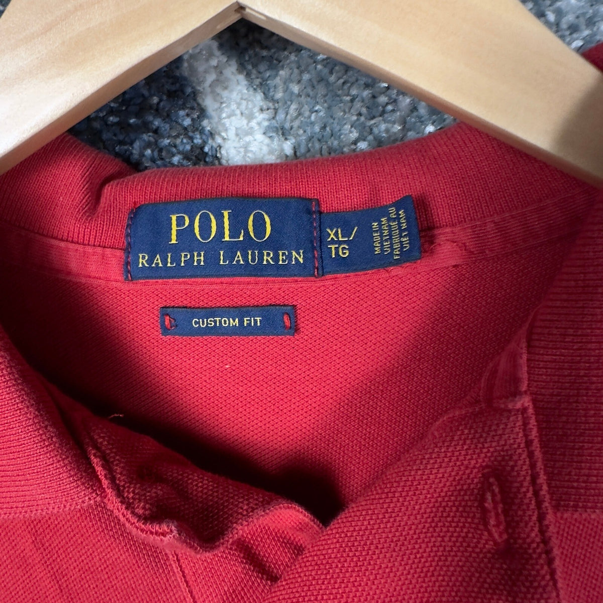 Polo Ralph Lauren Mesh Polo Shirt Mens XL Red Custom Fit