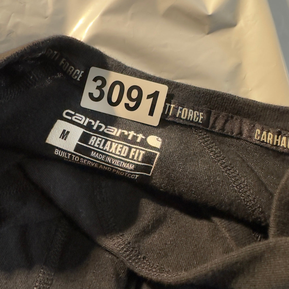 Carhartt Force Pocket T-Shirt Mens Medium Black Workwear