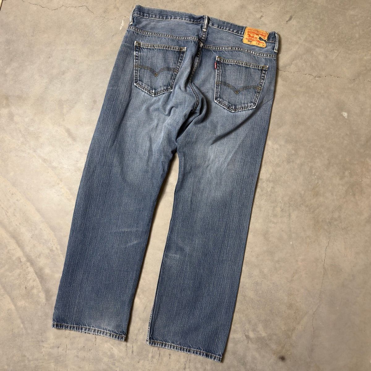 Levi's 569 Loose Straight Jeans Mens 36x32 Blue Baggy Streetwear Grunge