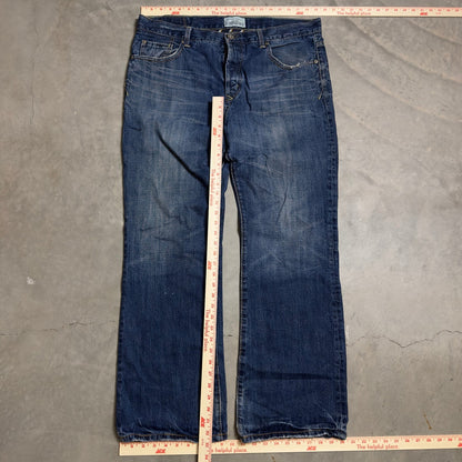 Vintage Aeropostale Slim Bootcut Jeans Mens 36x32 Blue Baggy Streetwear 2010s