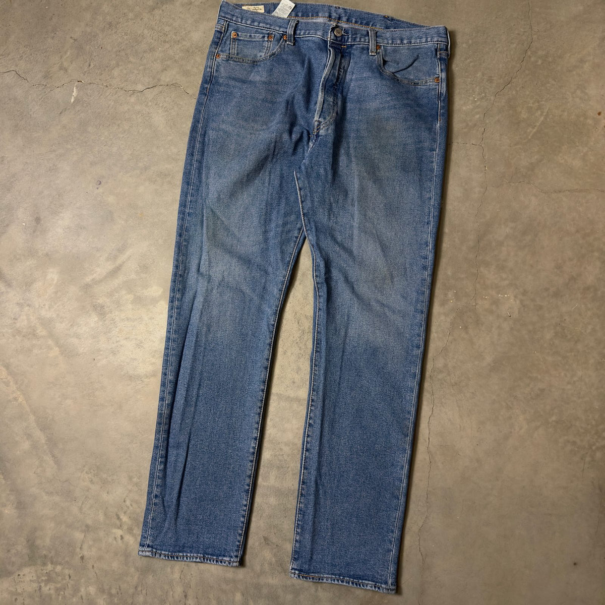 Levi's Premium 501 ST Straight Taper Jeans Mens 38x34 Wash
