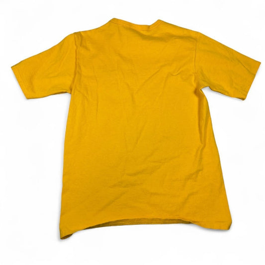 Vintage Y2K Champion Script Logo Tee Men M Yellow Streetwear