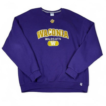 Vintage Russell Athletic Waconia Wildcats Crewneck XL Purple