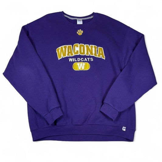 Vintage Russell Athletic Waconia Wildcats Crewneck XL Purple