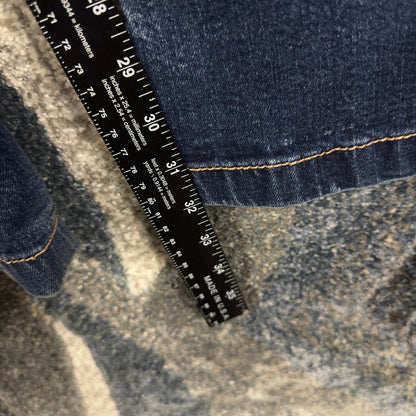 Y2K Amethyst Flare Jeans Womens 28x32 Dark Wash Flap Pocket