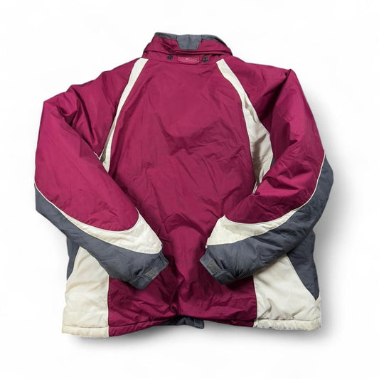 Columbia Ski Jacket Women 1X Pink Nylon Winter Coat Snow Outerwear Warm