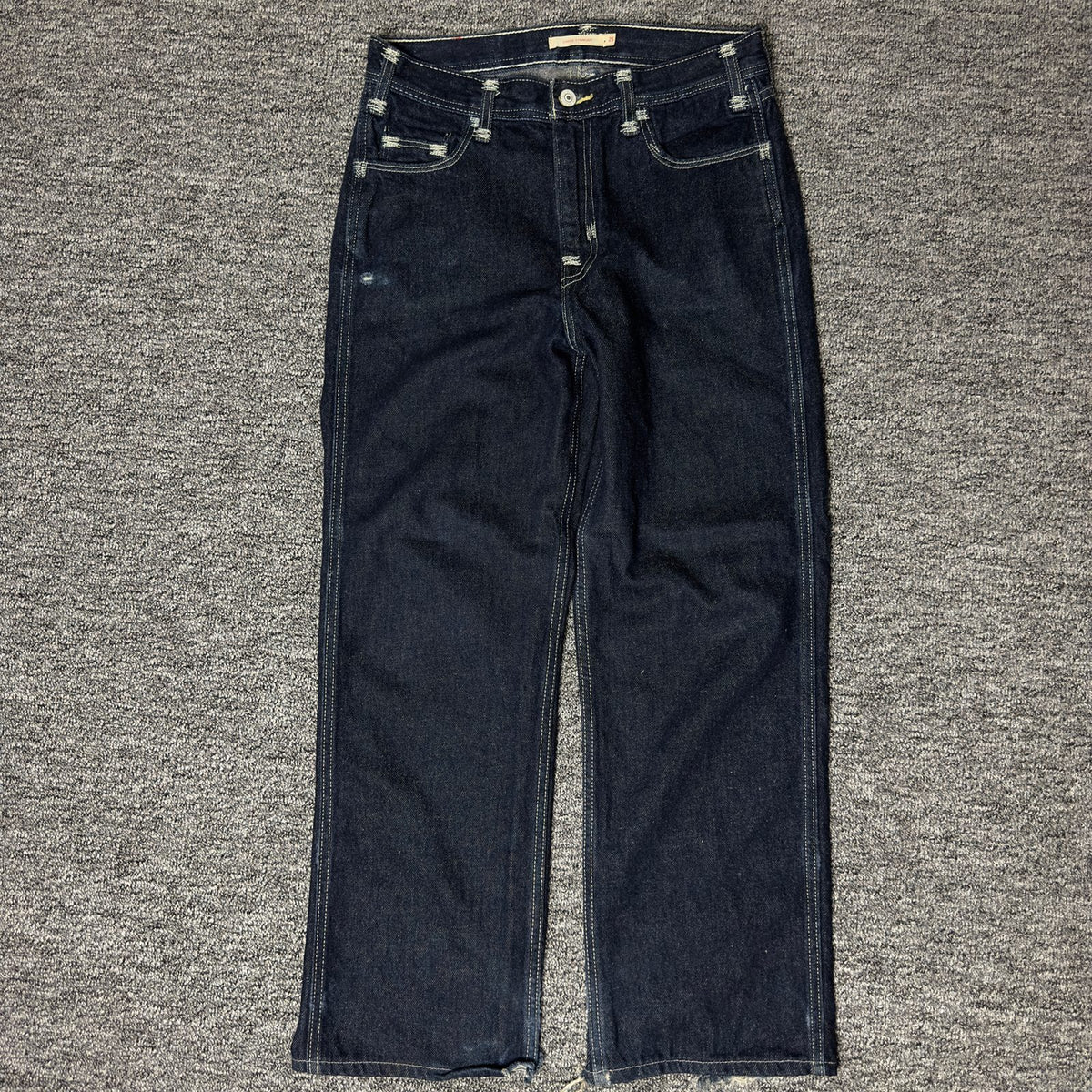 Levi's Red Jeans W25 L30 Dark Wash Straight Baggy Grunge