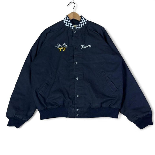 Garfield Outdoors Racing Jacket Bison Auto Works Embroidered Mens XL