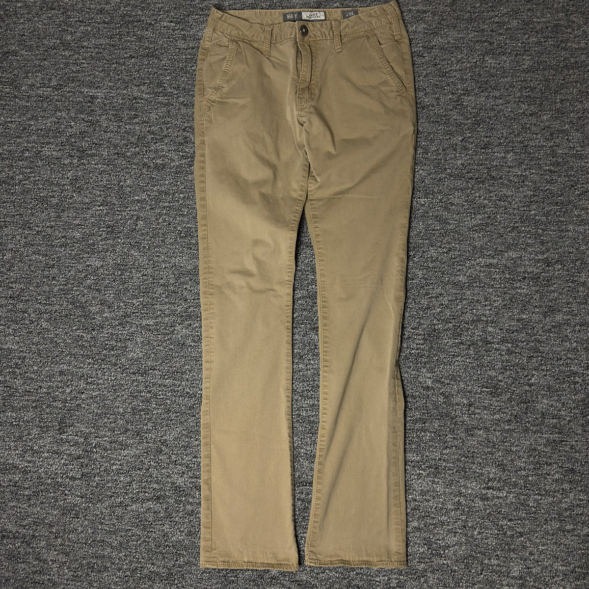 BKE Jake Straight Chino Pants Mens 29L Khaki Casual Workwear