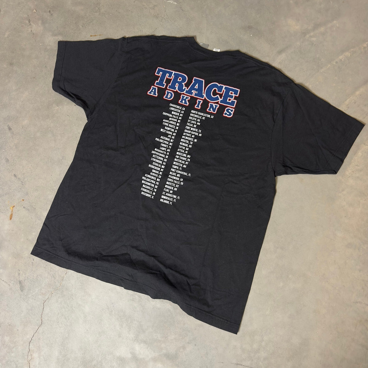 Trace Adkins Concert Tour Graphic T-Shirt Mens XXL Black