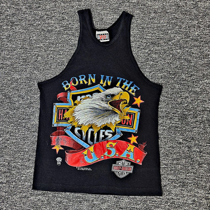 Vintage 1987 Speed Limit 70 Harley-Davidson Tank Mens L