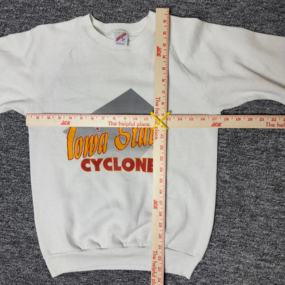 Vintage Jerzees Iowa State Cyclones Sweatshirt Sz S Cream