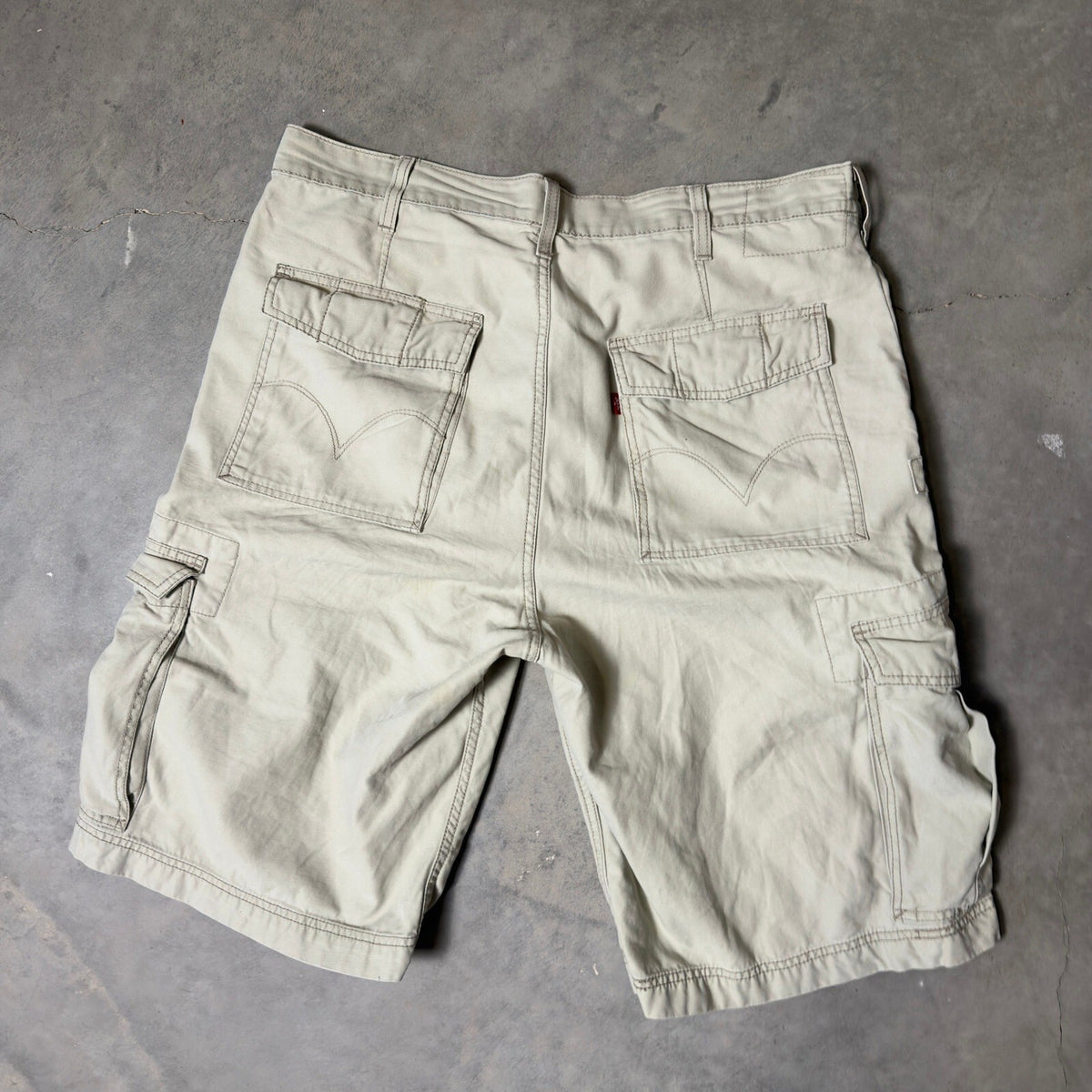 Levi's Workwear Cargo Shorts Mens 36 Khaki Baggy Gorpcore