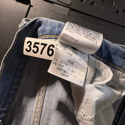 Levi's 724 High Rise Straight Jeans Womens 28 Distressed