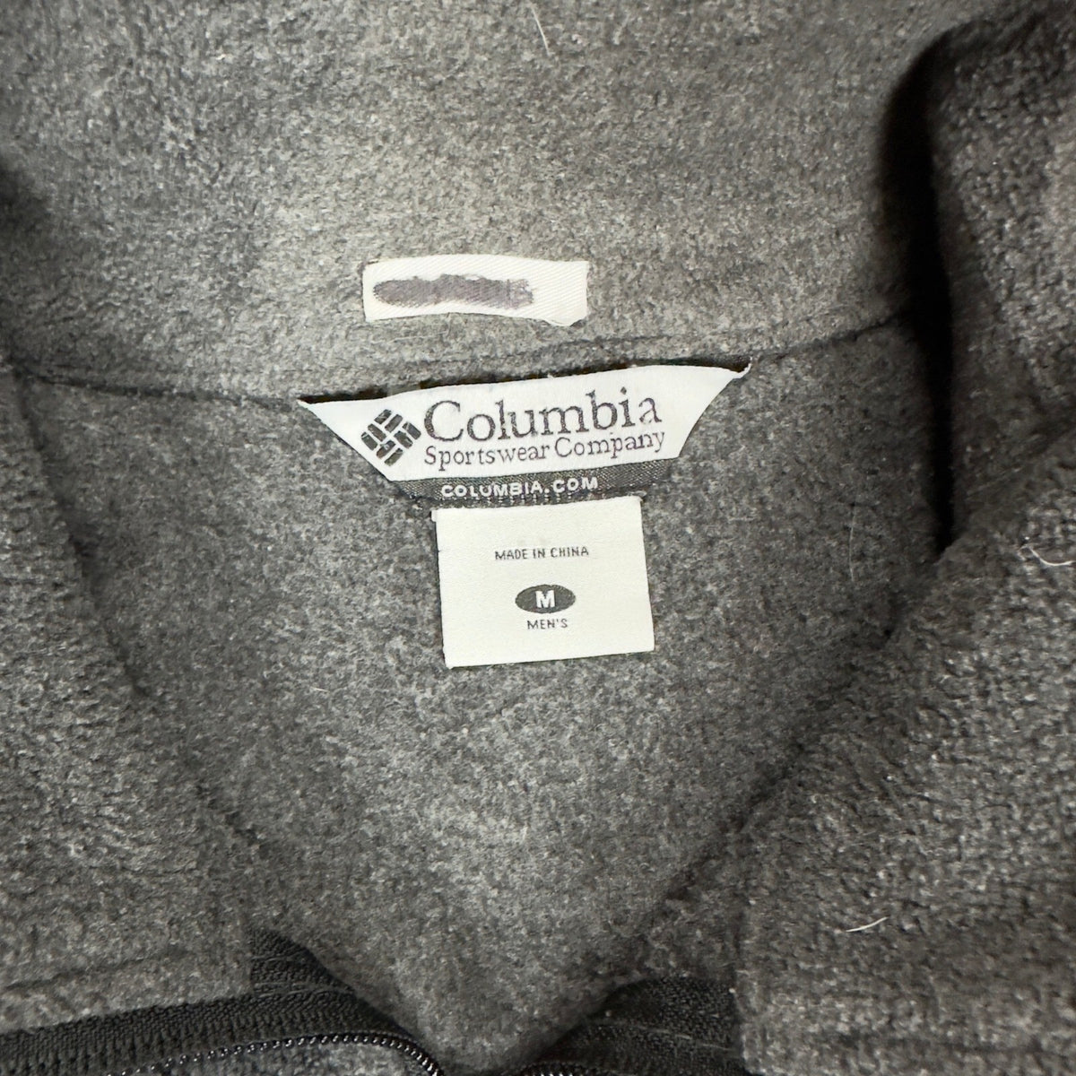 Columbia Mens Fleece Vest Charcoal Gray Full Zip Medium