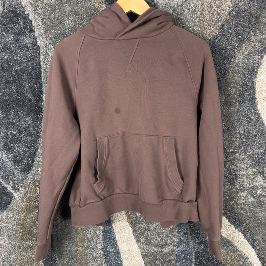 Athleta Split Back Pullover Hoodie Womens M Mauve Brown