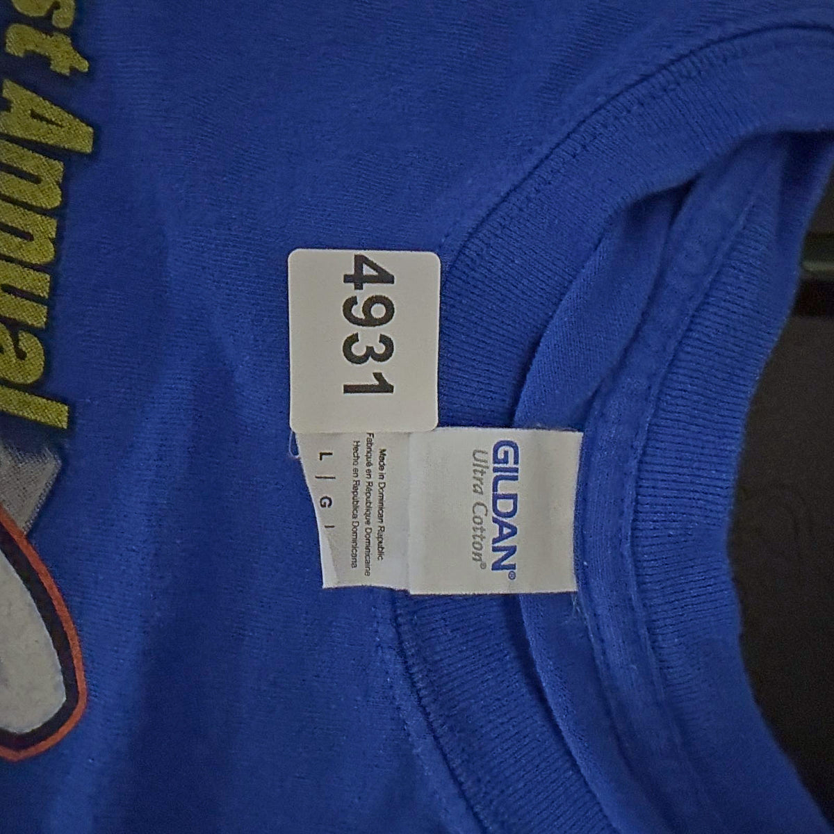 Gildan Don Gumke Racers Memorial Dirt Track Tee Mens L Blue