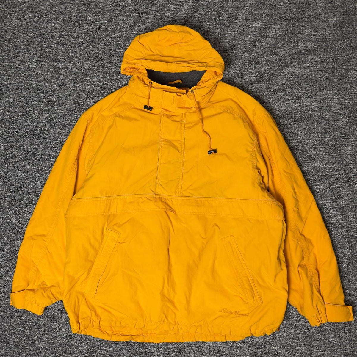 Eddie Bauer Pullover Anorak Mens L Yellow Gorpcore