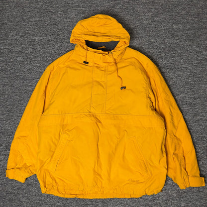 Eddie Bauer Pullover Anorak Mens L Yellow Gorpcore