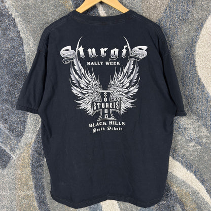 Vintage 2006 Sturgis Rally T-Shirt Mens XL Black Black Hills