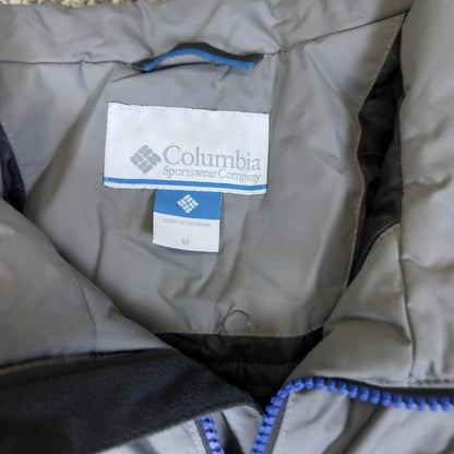 Columbia Jacket Mens Medium Gray Nylon Insulated Outdoor Zip Utility