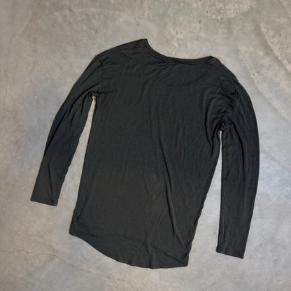 Athleta Long Sleeve Tee Womens S Black Scoop Neck Basic