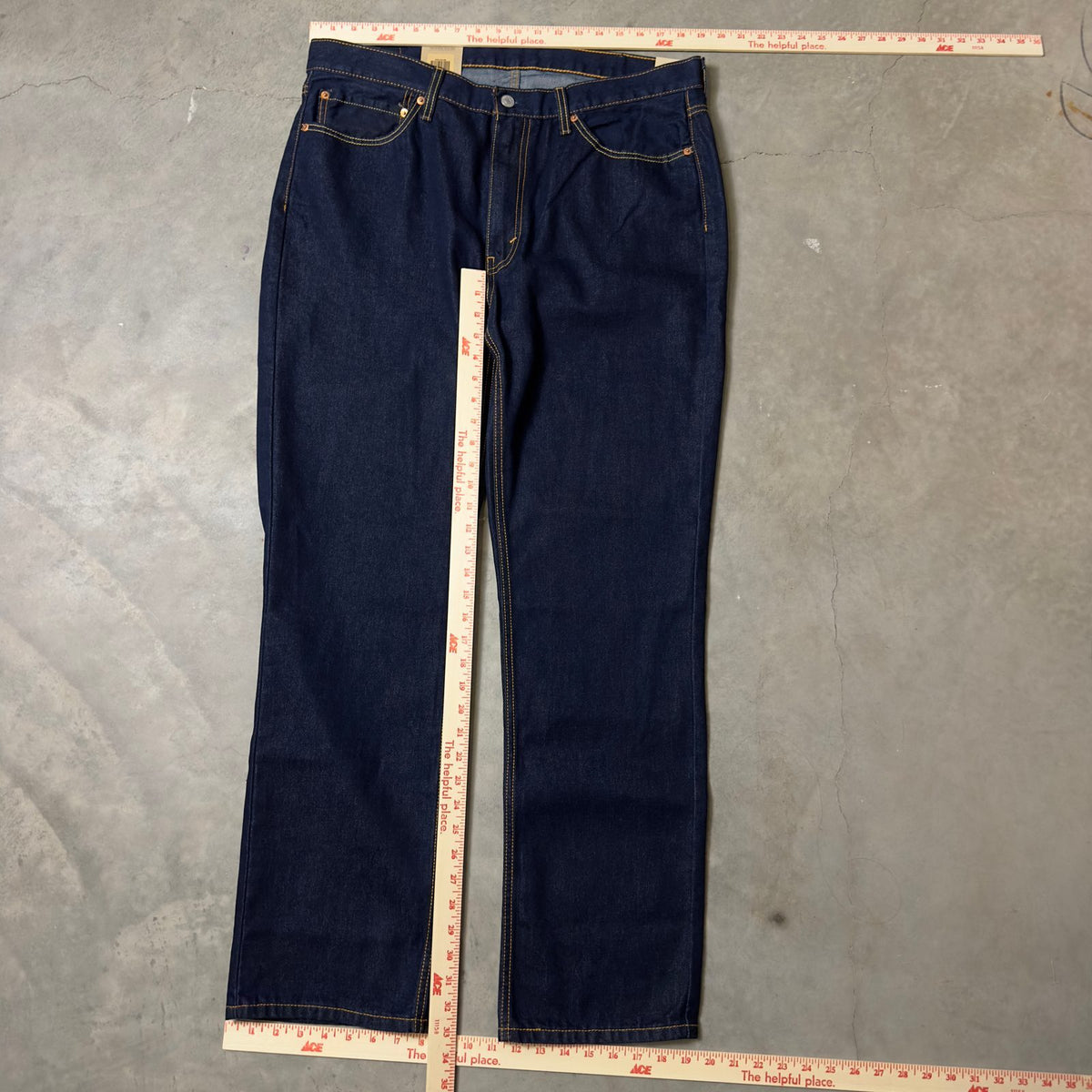 NWT Levi's 514 Straight Jeans Mens 38x32 Dark Indigo