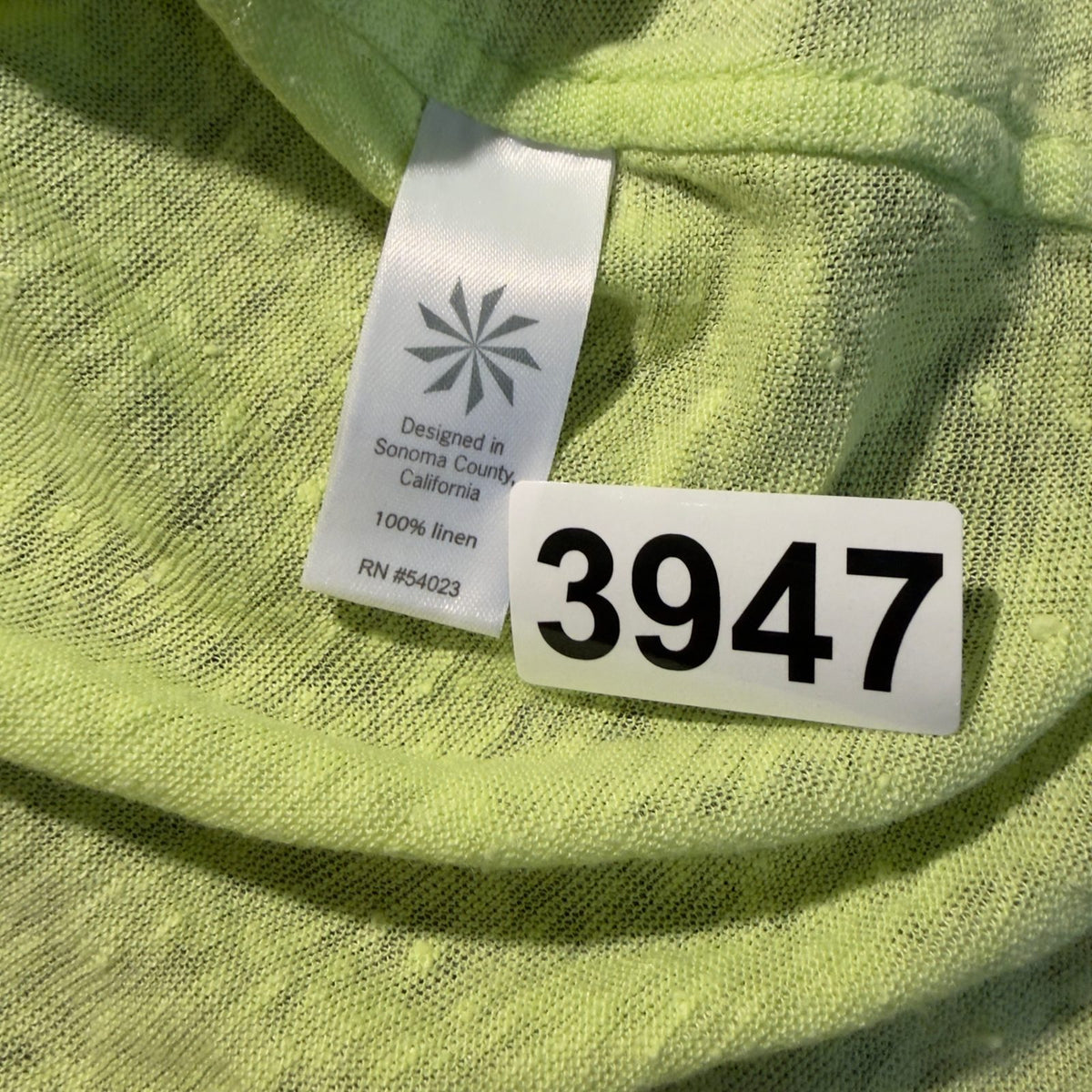 Athleta Linen Pocket Tee Womens S Chartreuse Cap Sleeve