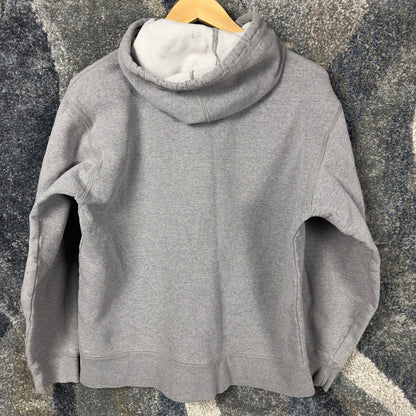 Vintage Y2K Old Navy Zip Up Hoodie L Heather Gray Felt Logo