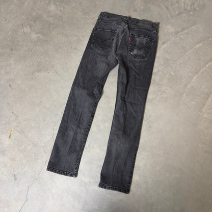 Levi's 511 Slim Fit Jeans Mens 29x30 Faded Black