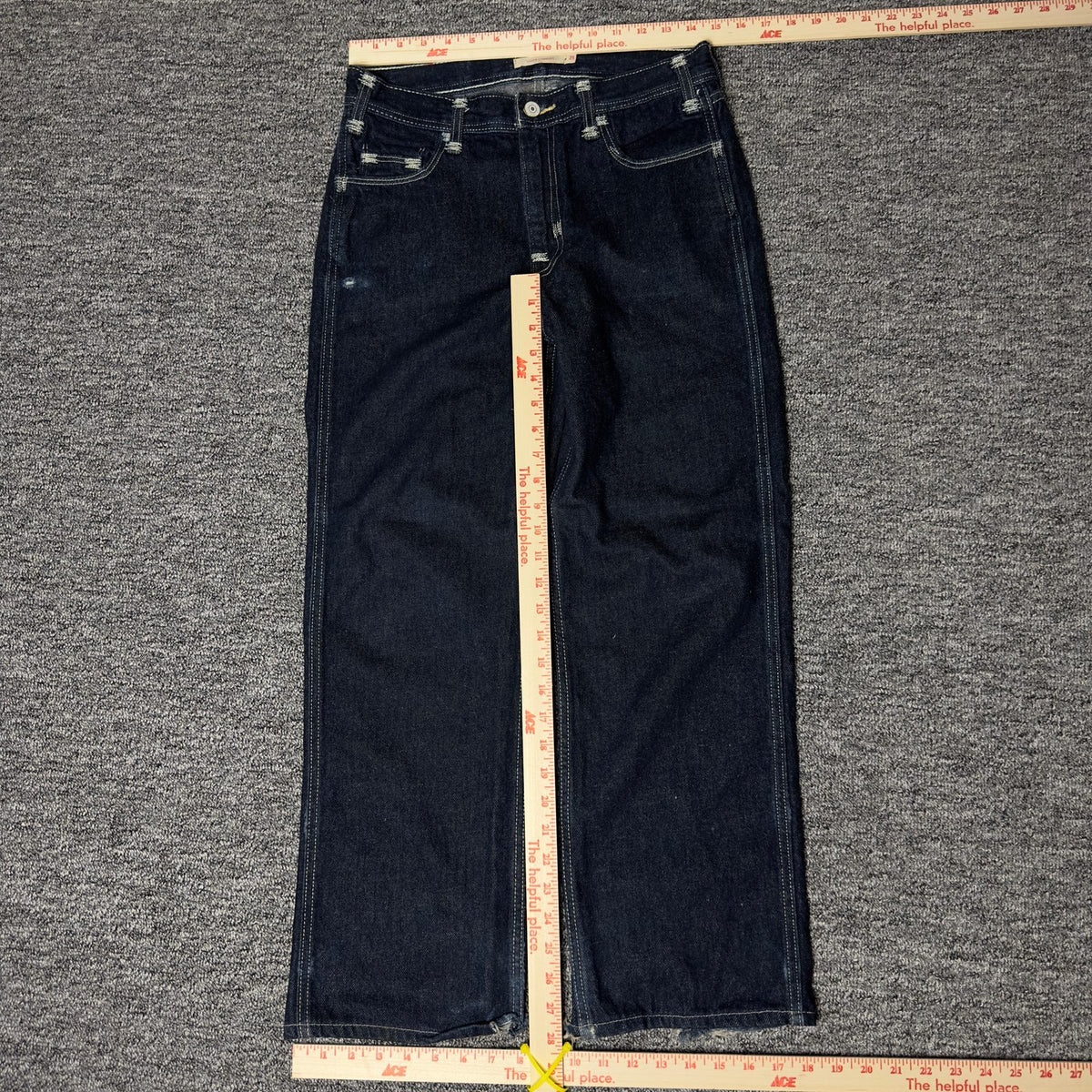 Levi's Red Jeans W25 L30 Dark Wash Straight Baggy Grunge