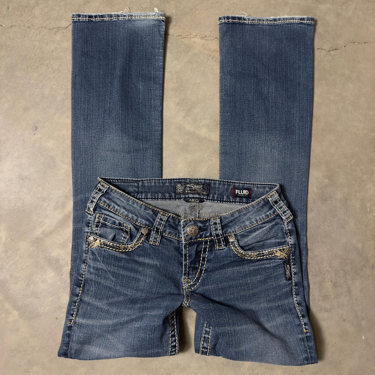 Silver Jeans Aiko Slim Bootcut Womens 26x31 Medium Wash