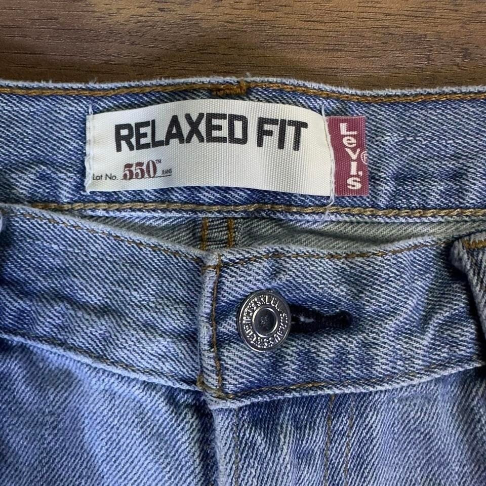 Levi's 550 Relaxed Fit Jeans 36x36 Light Wash Denim