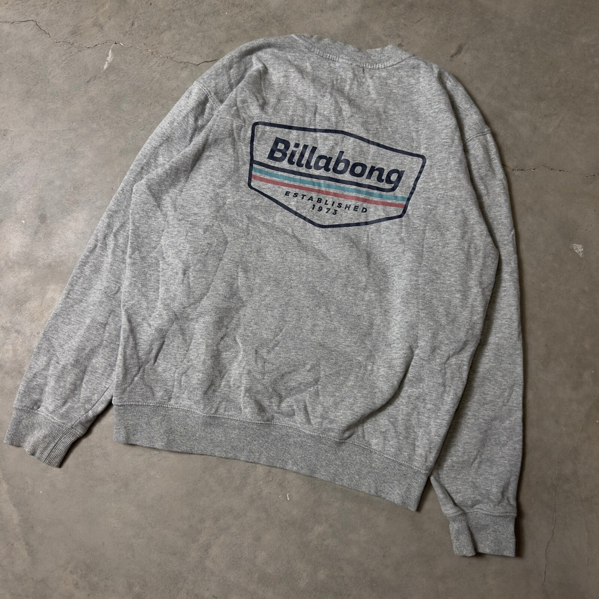 Billabong Sweatshirt Mens L Gray Established