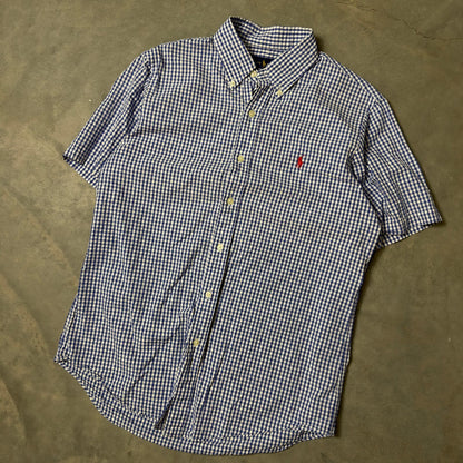 Ralph Lauren Gingham Shirt Mens M Blue White