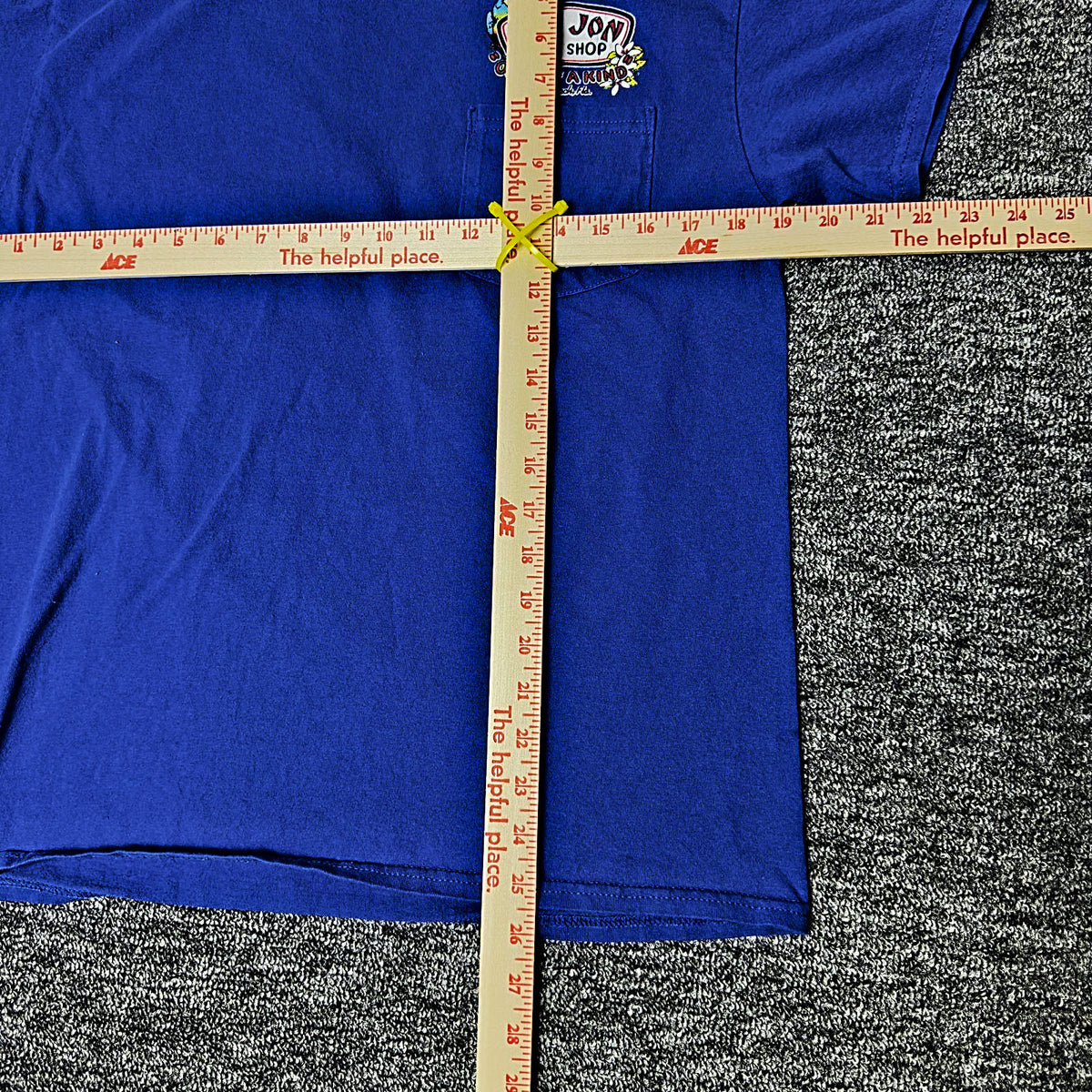 Ron Jon Surf Shop Pocket Tee Mens M Blue Cocoa Beach Surf