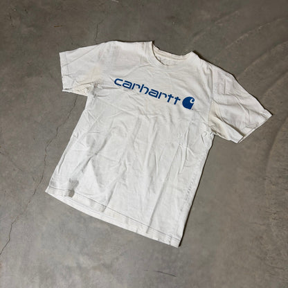 Carhartt Graphic Logo T-Shirt Mens L White Blue Workwear