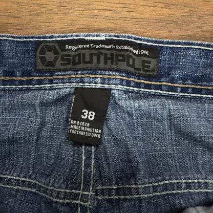 Y2K Southpole Baggy Jeans Mens 38x30 Medium Wash Wide Leg
