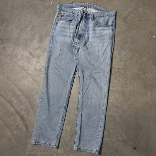 Levi's 505 Regular Jeans Mens 34x29 Light Wash Classic