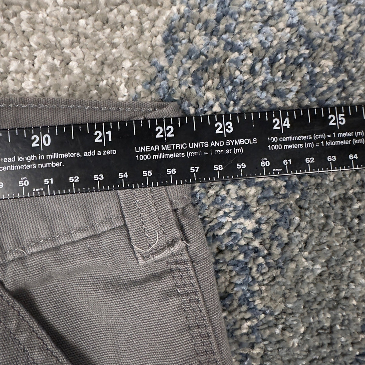 Carhartt Relaxed Fit Canvas Work Shorts Mens 44 Gray Baggy