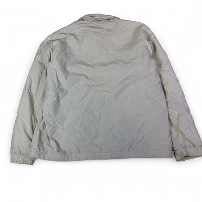 Woolrich Fleece Lined Zip Jacket Men's Large Beige Outdoor