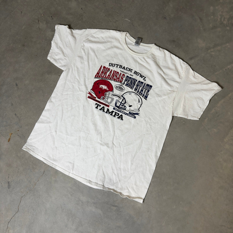 Gildan Outback Bowl Arkansas Penn State T-Shirt Men XL White