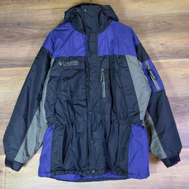 Vintage Columbia Mens Medium Winter Jacket Blue Purple