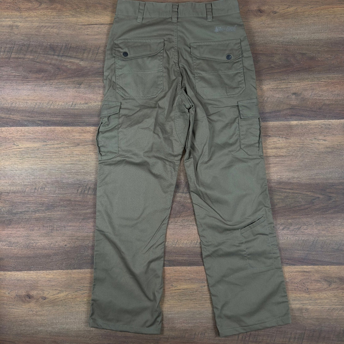 Woodland Workwear Cargo Pants Mens 32x30 Olive Baggy Utility