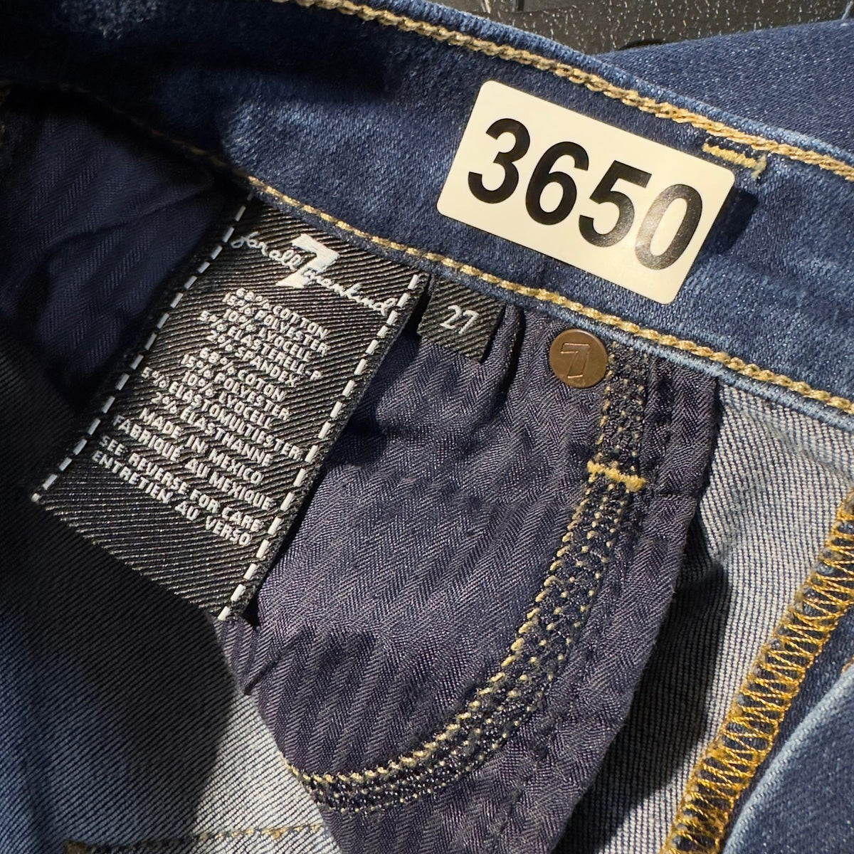 7FAM The Ankle Skinny Jeans Womens 27 Dark Wash