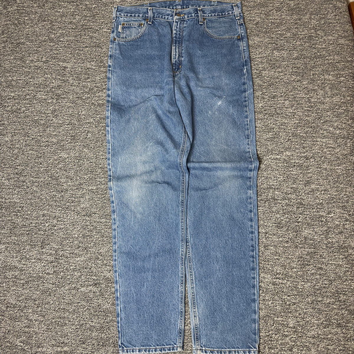 Carhartt Relaxed Fit Jeans Mens 38x36 Blue Workwear