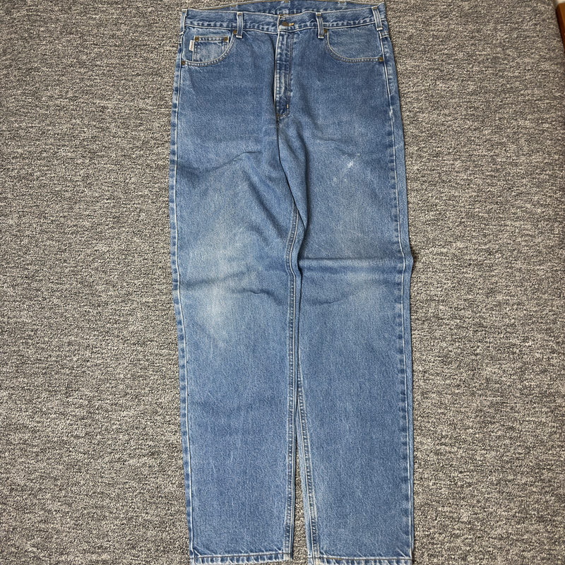 Carhartt Relaxed Fit Jeans Mens 38x36 Blue Workwear