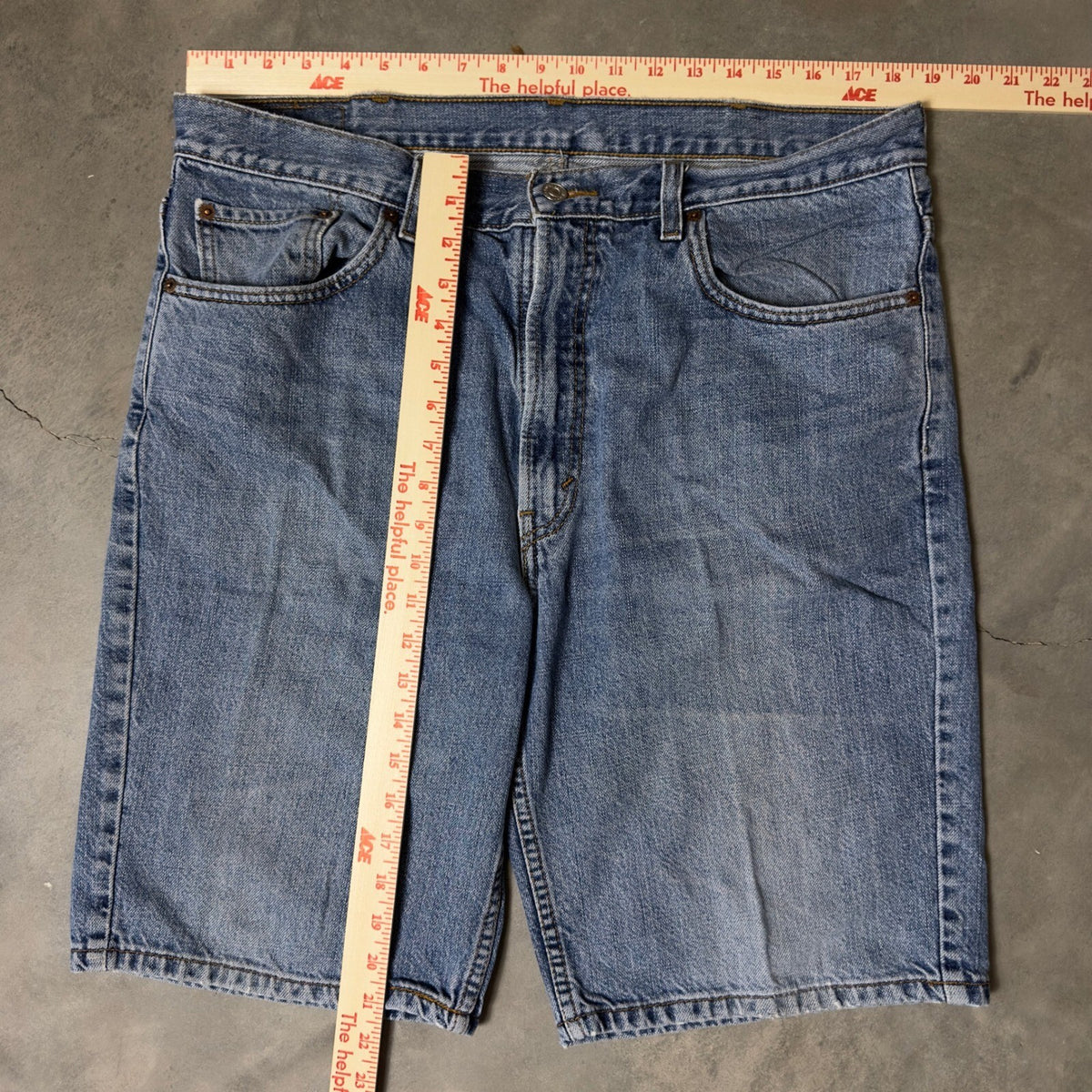 Vintage Levis 505 Regular Fit Denim Shorts Mens 38 Baggy
