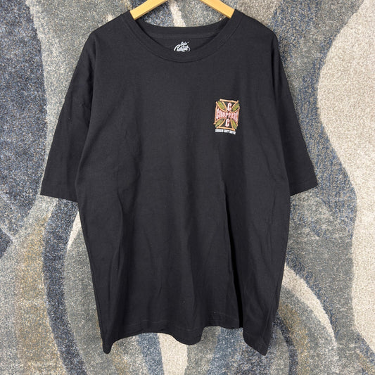 Caribbean Coast Choppers T-Shirt Mens 2XL Black Parrot Biker